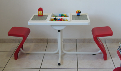 table-lego 2 places enfants consultation ophtalmo